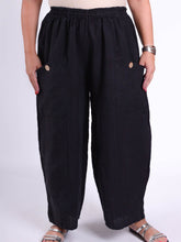 Plus Size Lagenlook Heavy Linen Deep Pocket Trousers - 9461, Trousers, Pure Plus Clothing, Lagenlook Clothing, Plus Size Fashion, Over 50 Fashion